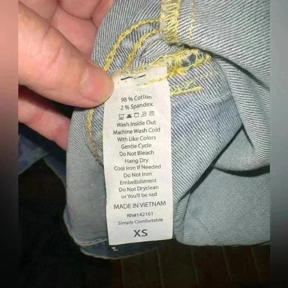 Lularoe Kenny XS Custom bull skull patriotic denim trucker jacket . NWOT. - Picture 4 of 10